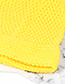 Trendy Yellow Pure Color Decorated Knitting Cap