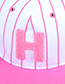 Fashion Pink Letter H Shape Decorated Hat