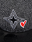 Fashion Black Heart Shape Decorated Hat