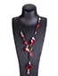 Fashion Brown Flower Pendant Decorated Long Necklace