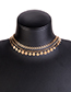 Fashion Gold Color Pure Color Design Multi-layer Necklace