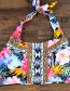 Fashion Multi-color Flower Pattern Decorated Swimwear