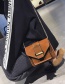 Fashion Dark Brown Belt Buckle Decorated Bag