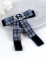 Elegant Red Grid Decorated Bowknot Brooch