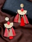 Fashion Coffee Tassel Decorated Earrings