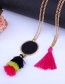 Fashion Plum-red Round Shape Decorated Necklace