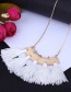 Fashion White Tassel Decorated Necklace