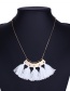 Fashion White Tassel Decorated Necklace