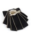 Fashion Black Round Shape Decorated Brooch