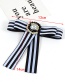 Elegant Black+white Stripe Shape Decorated Brooch
