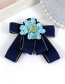 Fashion Navy Flower Shape Decorated Brooch