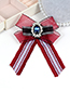 Fashion Red Oval Shape Decorated Brooch