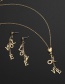 Fashion Gold Color Letter Shape Decorated Jewelry Sets(2pcs）
