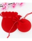 Fashion Red Pure Color Decorated Bags