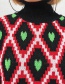 Fashion Multi-color Grid Pattern Decorated Sweater