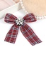 Elegant Red Bowknot Shape Decorated Brooch