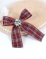 Elegant Red Bowknot Shape Decorated Brooch