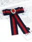 Elegant Navy+red Color-matching Decorated Brooch