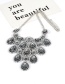 Elegant Gray Hollow Out Decorated Necklace