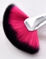 Fashion Plum-red Fan Shape Decorated Brushes (13pcs)
