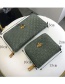 Fashion Kahaki Pure Color Decorated Wallet