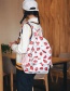 Fashion Pink Strawberry Shape Decorated Backpack
