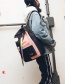 Fashion Pink+black Color-matching Decorated Backpack