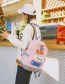 Fashion White Letter Shape Decorated Backpack