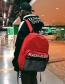 Fashion Black Letter Shape Decorated Backpack