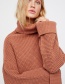 Fashion Light Coffee Pure Color Decorated Sweater