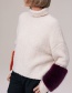 Fashion Beige Color Matching Decorated Sweater