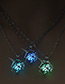 Fashion Blue Hollow Out Decorated Necklace