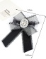 Fashion Gray Oval Shape Decorated Bowknot Brooch