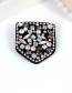 Fashion Black+white+pink Square Shape Decorated Brooch
