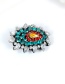 Fashion Blue Water Drop Shape Decorated Brooch
