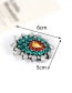 Fashion Blue Water Drop Shape Decorated Brooch