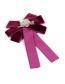 Fashion Claret Red+white Flower Shape Decorated Bowknot Brooch
