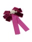 Fashion Claret Red Bead Decorated Bowknot Brooch