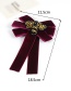 Fashion Claret Red Bee Shape Decorated Bowknot Brooch