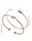 Fashion Gold Color Arrow Shape Decorated Bracelet (2 Pcs )
