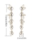 Elegant Antique Gold Pearls&diamond Decorated Long Earrings