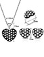 Fashion Silver Color Heart Shape Design Jewelry Sets