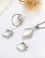 Fashion Silver Color Rhombus Shape Design Jewelry Sets