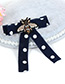Vintage Black+white Bee Shape Decorated Brooch