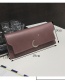 Fashion Brown Moon Shape Decorated Wallet