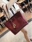 Trendy Dark Brown Tassel Decorated Square Shape Handbag