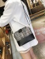 Trendy Black Grid Pattern Decorated Shoulder Bag