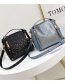 Fashion Black Double Zipper Decorated Square Shape Shoulder Bag