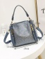 Fashion Brown Double Zipper Decorated Square Shape Shoulder Bag