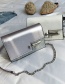 Fashion Silver Color Square Shape Buckle Decorated Shoulder Bag